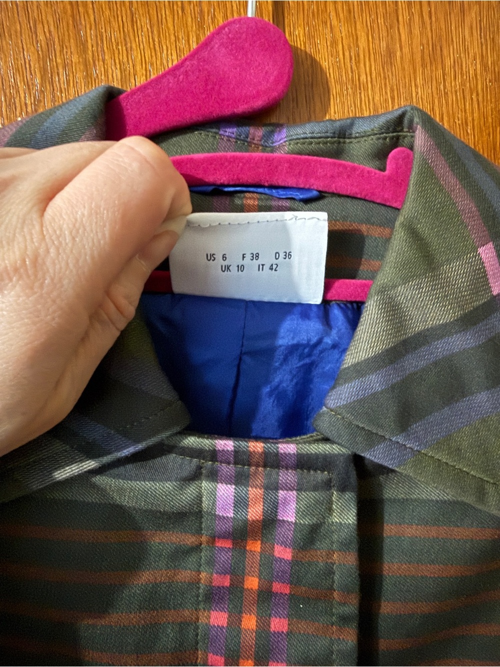 EUC Akris Punto Green Plaid Cropped Jacket - Size 6 - Picture 8 of 13